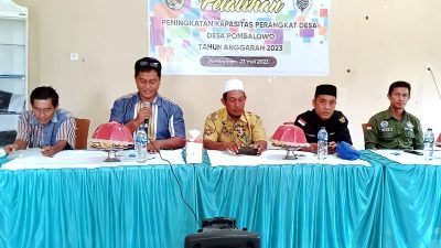 Tingkatkan Kinerja Aparatur, Pemdes Pombalowo Gelar Pelatihan