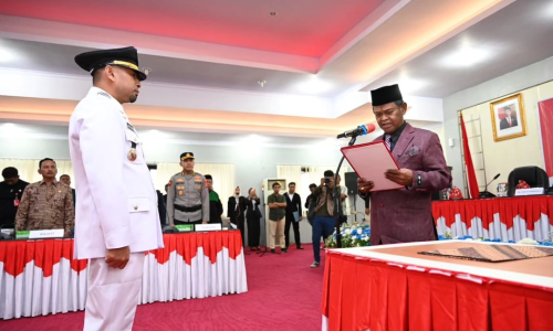 Gubernur Rusdy Mastura Lantik Moh Yasin Sebagai Bupati Donggala Sisa Masa Jabatan 2019-2024