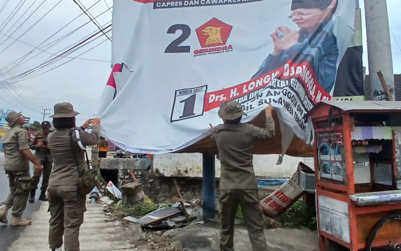 Jelang Masa Tenang Pemilu, Alat Peraga Kampanye Ditertibkan