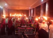 Ribuan Masyarakat Kota Parigi Ramaikan Pawai Obor Sambut Ramadhan 1445 H