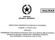 Inilah Peraturan Tentang THR dan Gaji ke-13 Aparatur Negara dan Pensiunan 2024