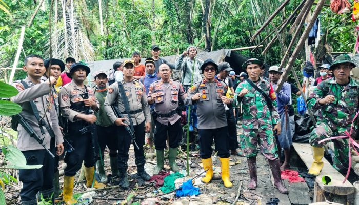 Tambang Emas Ilegal di Tinombo Selatan Ditertibkan Aparat Gabungan