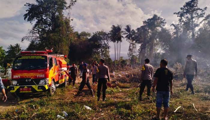 Kebakaran Lahan Hanguskan Semak di Pekuburan Umum Desa Baliara