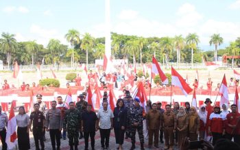 Gerakan Merah Putih Dimulai di Parimo, Abdul Sahid Ajak Warga Semarakkan HUT RI