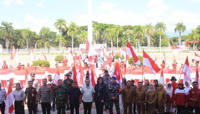 Gerakan Merah Putih Dimulai di Parimo, Abdul Sahid Ajak Warga Semarakkan HUT RI