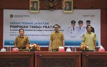 18 Pejabat Pemkab Parimo Serah Terima Jabatan, Sekda Ingatkan Tanggung Jawab Kinerja